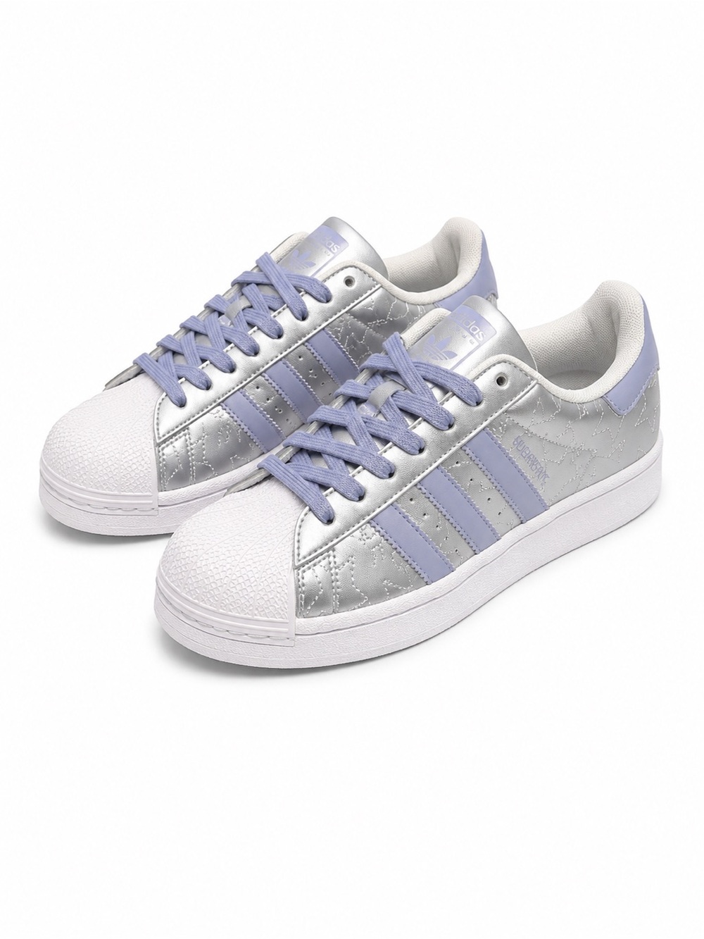 Kids Silver and Lavender Classic Sneakers